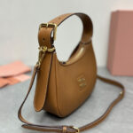 Miumiu Leather Hobo Bag 5BC161 Coffee
